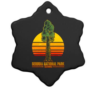 Sequoia National Park California Ceramic Star Ornament