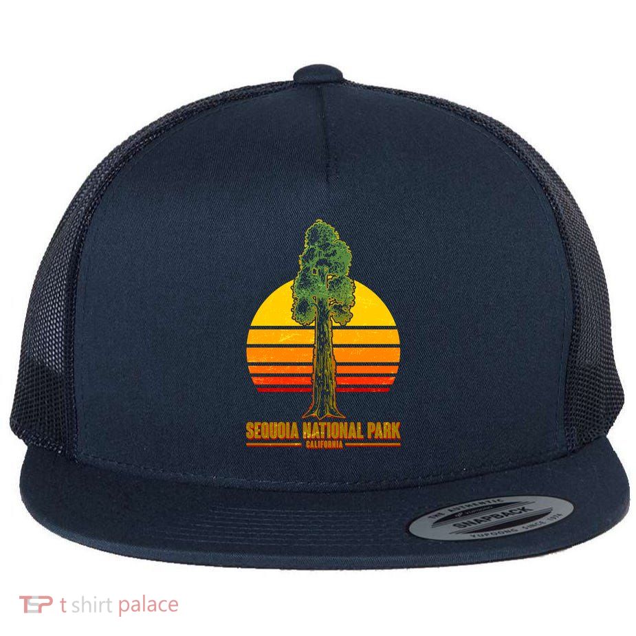 Sequoia National Park California Flat Bill Trucker Hat