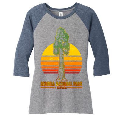 Sequoia National Park California Women's Tri-Blend 3/4-Sleeve Raglan Shirt