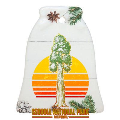 Sequoia National Park California Ceramic Bell Ornament