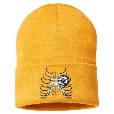 Sound Engineer Rib Cage Wired For Sound Sustainable Knit Beanie