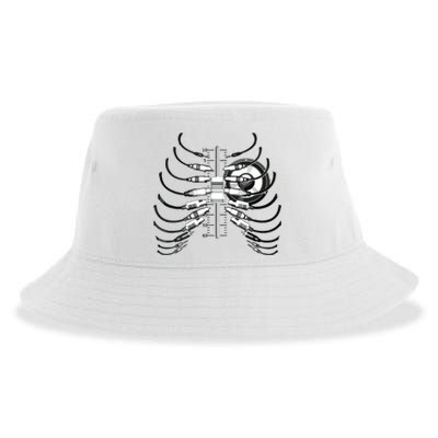 Sound Engineer Rib Cage Wired For Sound Sustainable Bucket Hat