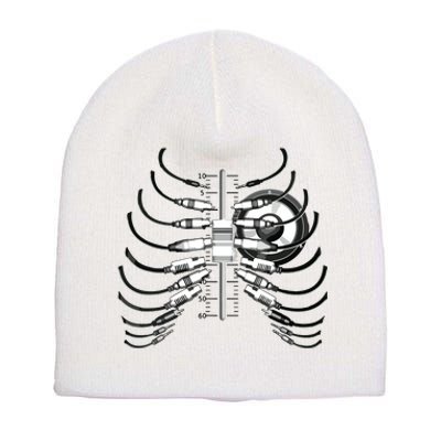 Sound Engineer Rib Cage Wired For Sound Short Acrylic Beanie