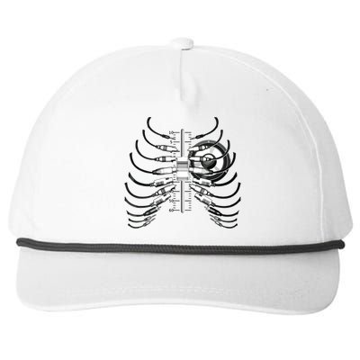 Sound Engineer Rib Cage Wired For Sound Snapback Five-Panel Rope Hat