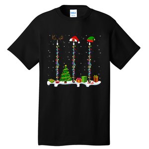 Santa Elf Reindeer Flute Christmas Light Musical Instrument Tall T-Shirt