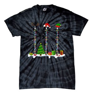 Santa Elf Reindeer Flute Christmas Light Musical Instrument Tie-Dye T-Shirt