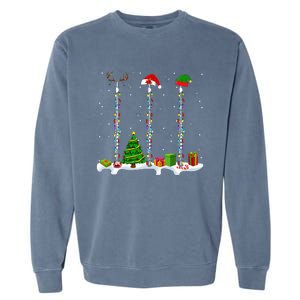 Santa Elf Reindeer Flute Christmas Light Musical Instrument Garment-Dyed Sweatshirt