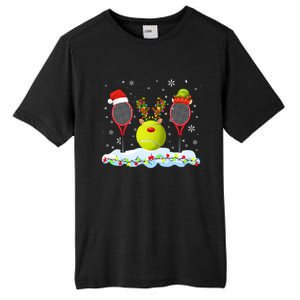 Santa Elf Reindeer Tennis Xmas Lights Tennis Player Gift Tall Fusion ChromaSoft Performance T-Shirt