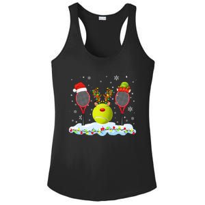 Santa Elf Reindeer Tennis Xmas Lights Tennis Player Gift Ladies PosiCharge Competitor Racerback Tank