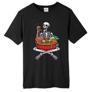 Skeleton Eating Ra Lazy Halloween Costume Japanese Food Tall Fusion ChromaSoft Performance T-Shirt