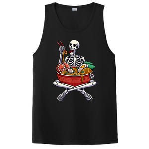 Skeleton Eating Ra Lazy Halloween Costume Japanese Food PosiCharge Competitor Tank