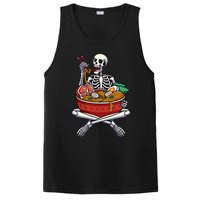 Skeleton Eating Ra Lazy Halloween Costume Japanese Food PosiCharge Competitor Tank