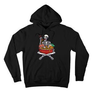 Skeleton Eating Ra Lazy Halloween Costume Japanese Food Tall Hoodie