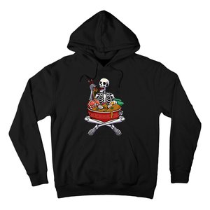 Skeleton Eating Ramen Lazy Halloween Costume Japanese Food Hoodie