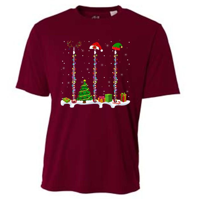 Santa Elf Reindeer Flute Christmas Light Musical Instrument Cooling Performance Crew T-Shirt