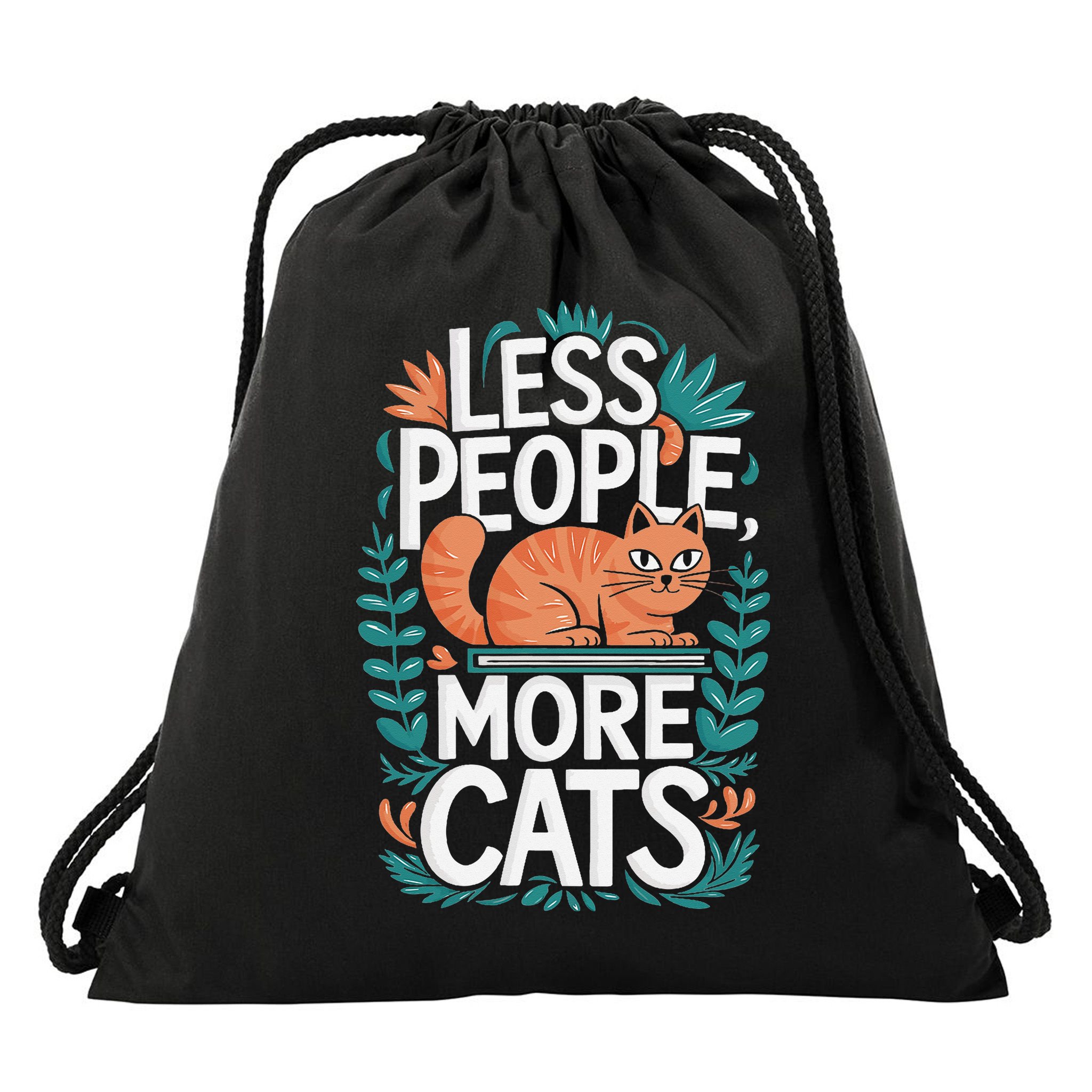School Education Reading Teacher Knowledge Power Cat Book Drawstring Bag