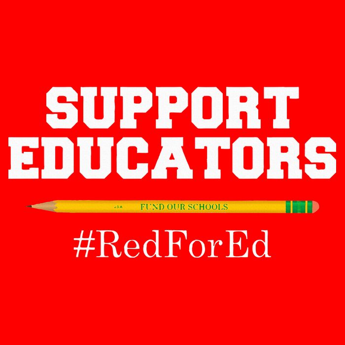 Support Educators Red for Ed for Teachers Flat Bill Trucker Hat