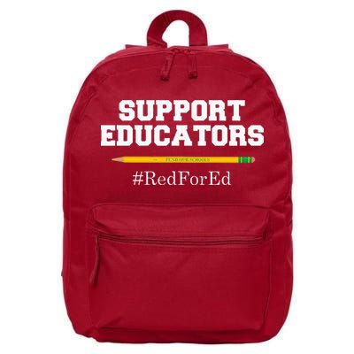 Support Educators Red for Ed for Teachers 16 in Basic Backpack