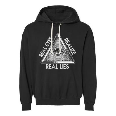 Seeing Eye Realize Real Lies Garment-Dyed Fleece Hoodie