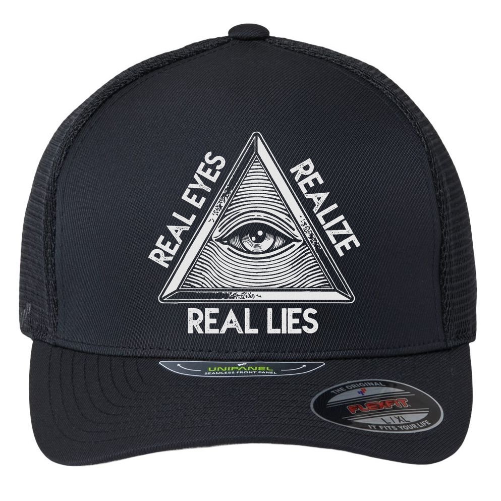 Seeing Eye Realize Real Lies Flexfit Unipanel Trucker Cap
