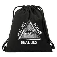 Seeing Eye Realize Real Lies Drawstring Bag