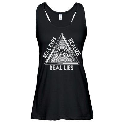 Seeing Eye Realize Real Lies Ladies Essential Flowy Tank