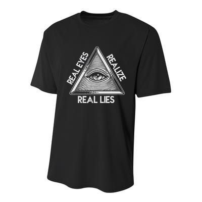 Seeing Eye Realize Real Lies Youth Performance Sprint T-Shirt