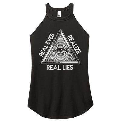 Seeing Eye Realize Real Lies Women's Perfect Tri Rocker Tank