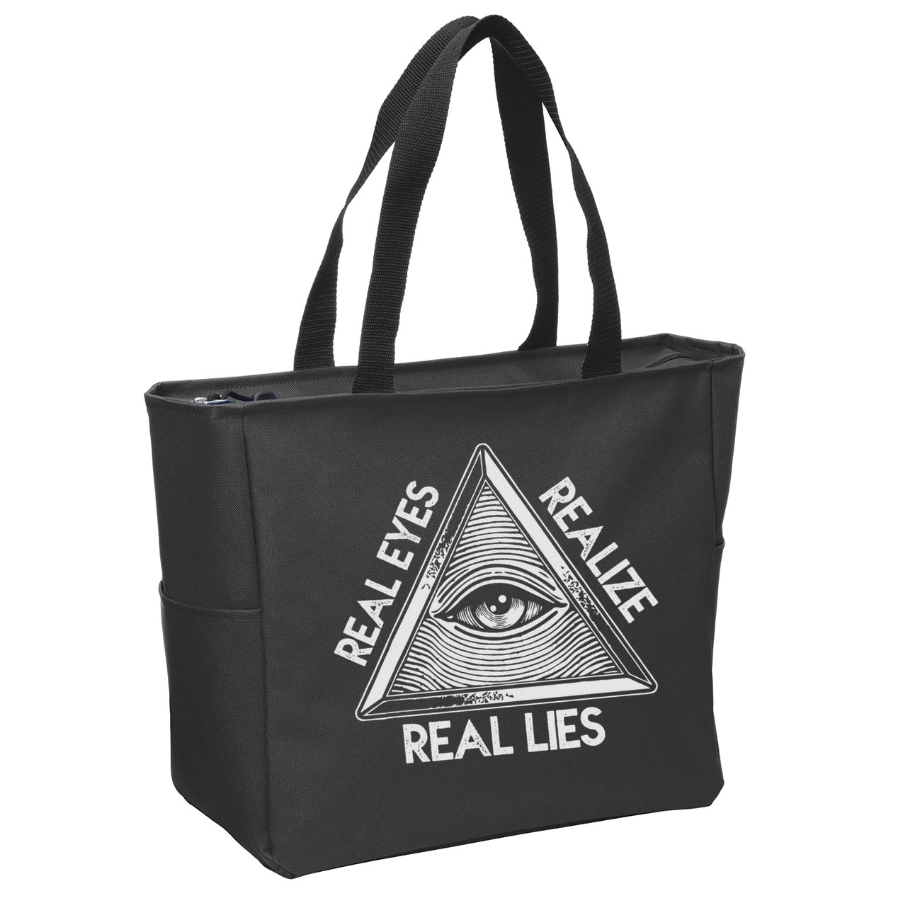 Seeing Eye Realize Real Lies Zip Tote Bag