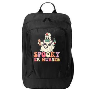 Spooky Emergency Room Nurse Funny Halloween Costume Er Nurse Gift City Backpack