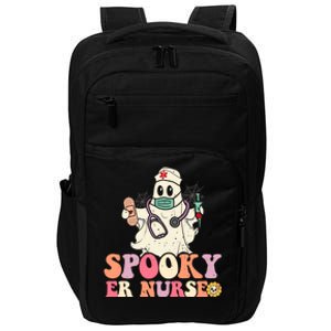 Spooky Emergency Room Nurse Funny Halloween Costume Er Nurse Gift Impact Tech Backpack