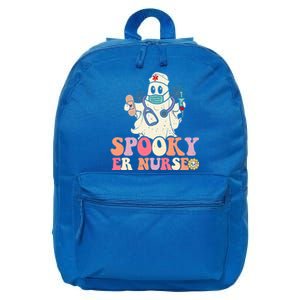 Spooky Emergency Room Nurse Funny Halloween Costume Er Nurse Gift 16 in Basic Backpack