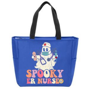 Spooky Emergency Room Nurse Funny Halloween Costume Er Nurse Gift Zip Tote Bag