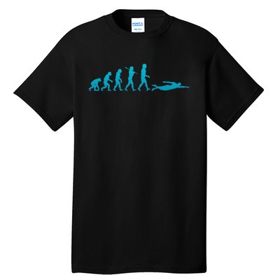 Swimmer Evolution retro Swimming lovers Tall T-Shirt