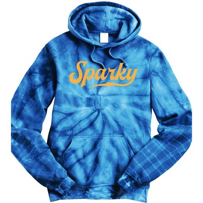 Sparky Electrician Retro Vintage Novelty Gift Tie Dye Hoodie