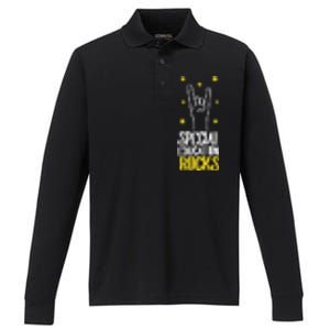 Special Education Rocks Special Education Teacher Gift Performance Long Sleeve Polo