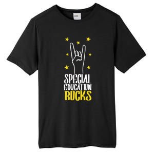 Special Education Rocks Special Education Teacher Gift Tall Fusion ChromaSoft Performance T-Shirt