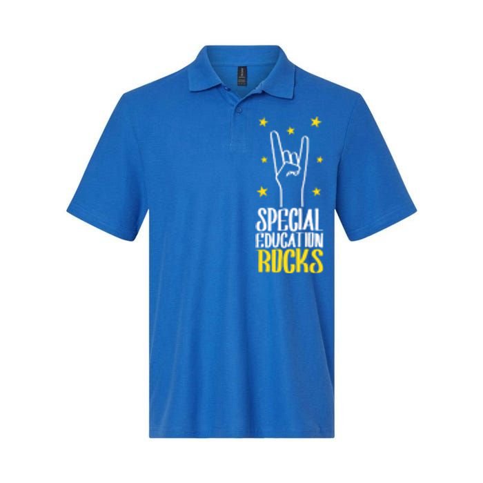 Special Education Rocks Special Education Teacher Gift Softstyle Adult Sport Polo