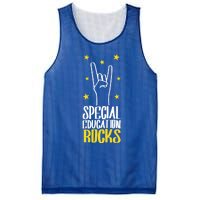 Special Education Rocks Special Education Teacher Gift Mesh Reversible Basketball Jersey Tank