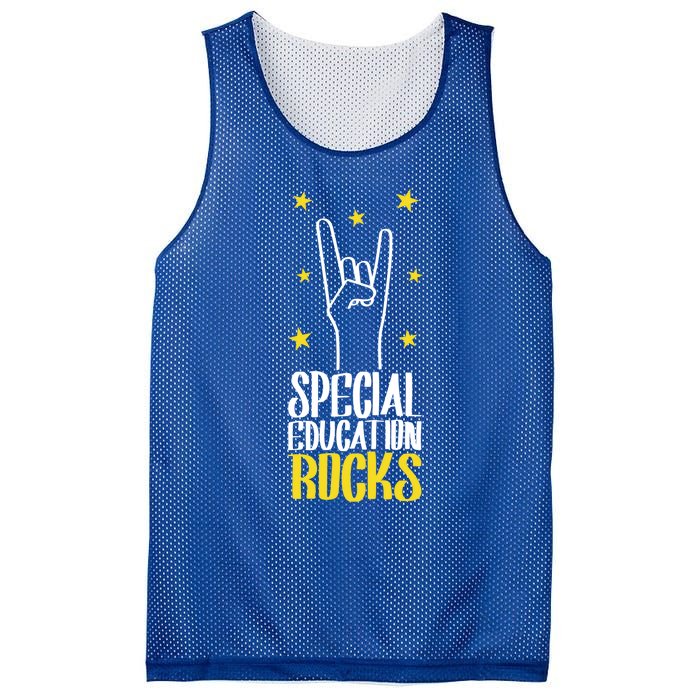 Special Education Rocks Special Education Teacher Gift Mesh Reversible Basketball Jersey Tank