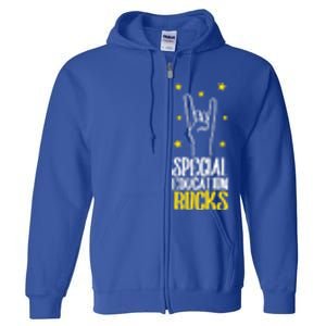 Special Education Rocks Special Education Teacher Gift Full Zip Hoodie