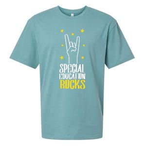 Special Education Rocks Special Education Teacher Gift Sueded Cloud Jersey T-Shirt