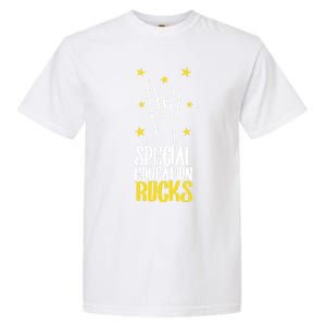 Special Education Rocks Special Education Teacher Gift Garment-Dyed Heavyweight T-Shirt