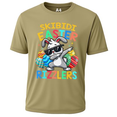 Skibid.I Easter Rizzles Funny Bunny Dabbing Colorful Egg .Png Cooling Performance Crew T-Shirt