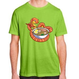 Snake Eating Ramen Kawaii Snake Japanese Noodle Adult ChromaSoft Performance T-Shirt