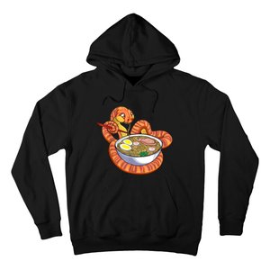 Snake Eating Ramen Kawaii Snake Japanese Noodle Hoodie