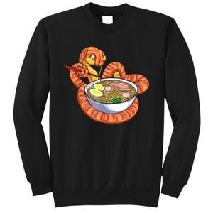 Snake Eating Ramen Kawaii Snake Japanese Noodle Sweatshirt