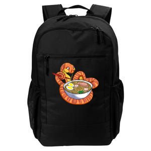 Snake Eating Ramen Kawaii Snake Japanese Noodle Daily Commute Backpack