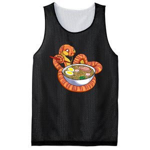 Snake Eating Ramen Kawaii Snake Japanese Noodle Mesh Reversible Basketball Jersey Tank