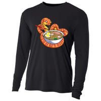 Snake Eating Ramen Kawaii Snake Japanese Noodle Cooling Performance Long Sleeve Crew